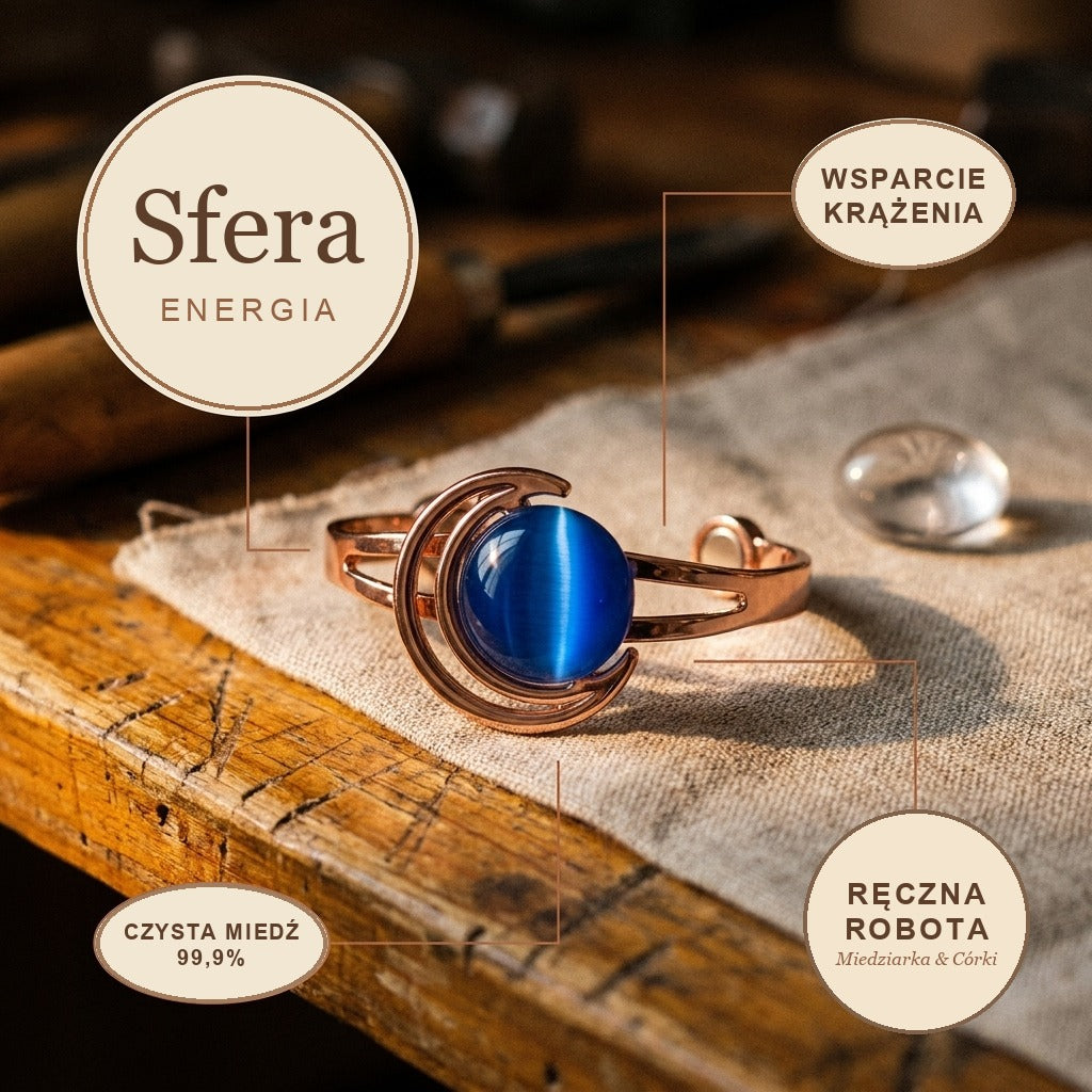 Bransoletka Miedziana Sfera