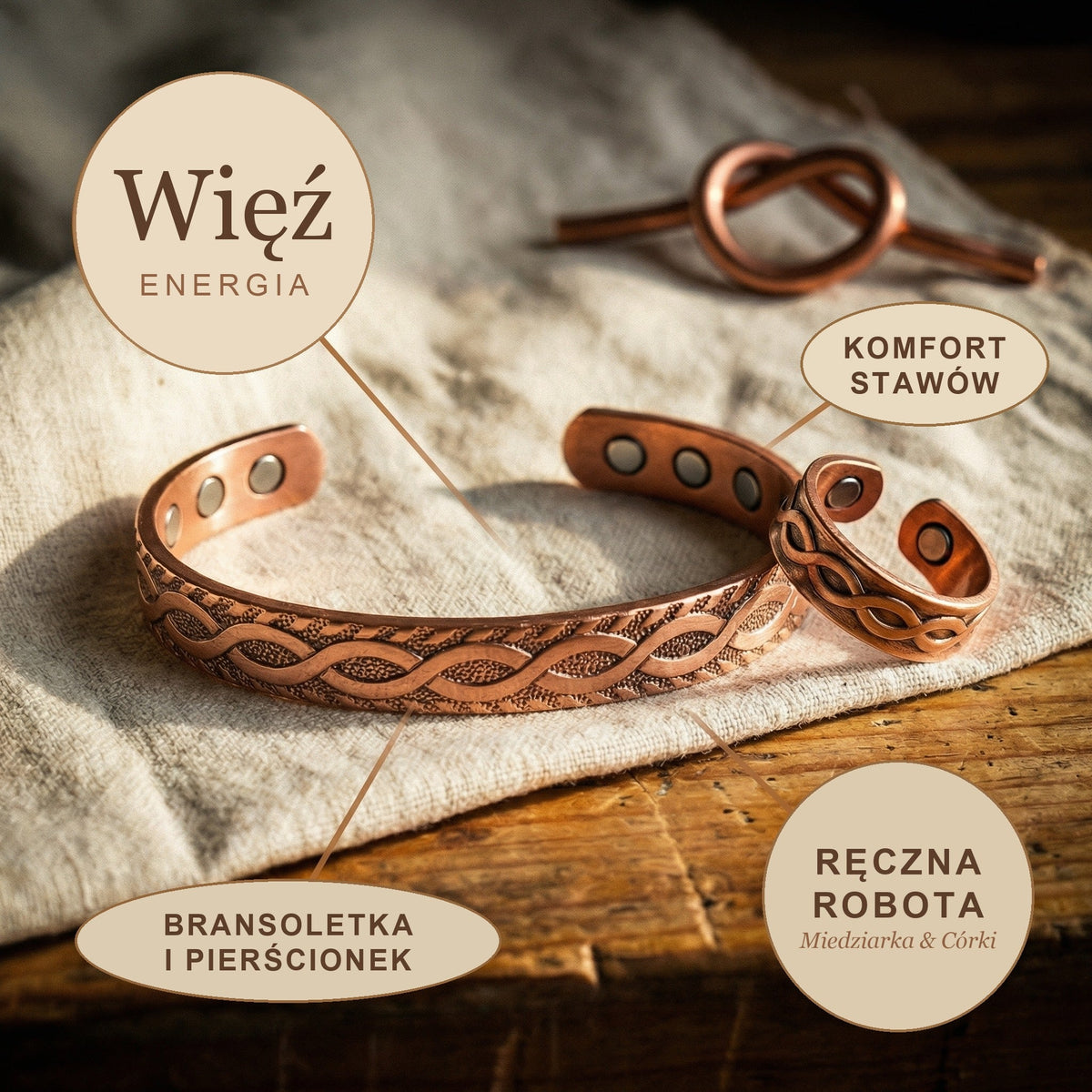 Zestaw Miedziany Więź